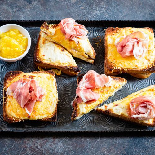 Croque monsieur con Prosciutto di San Daniele e confettura di ananas